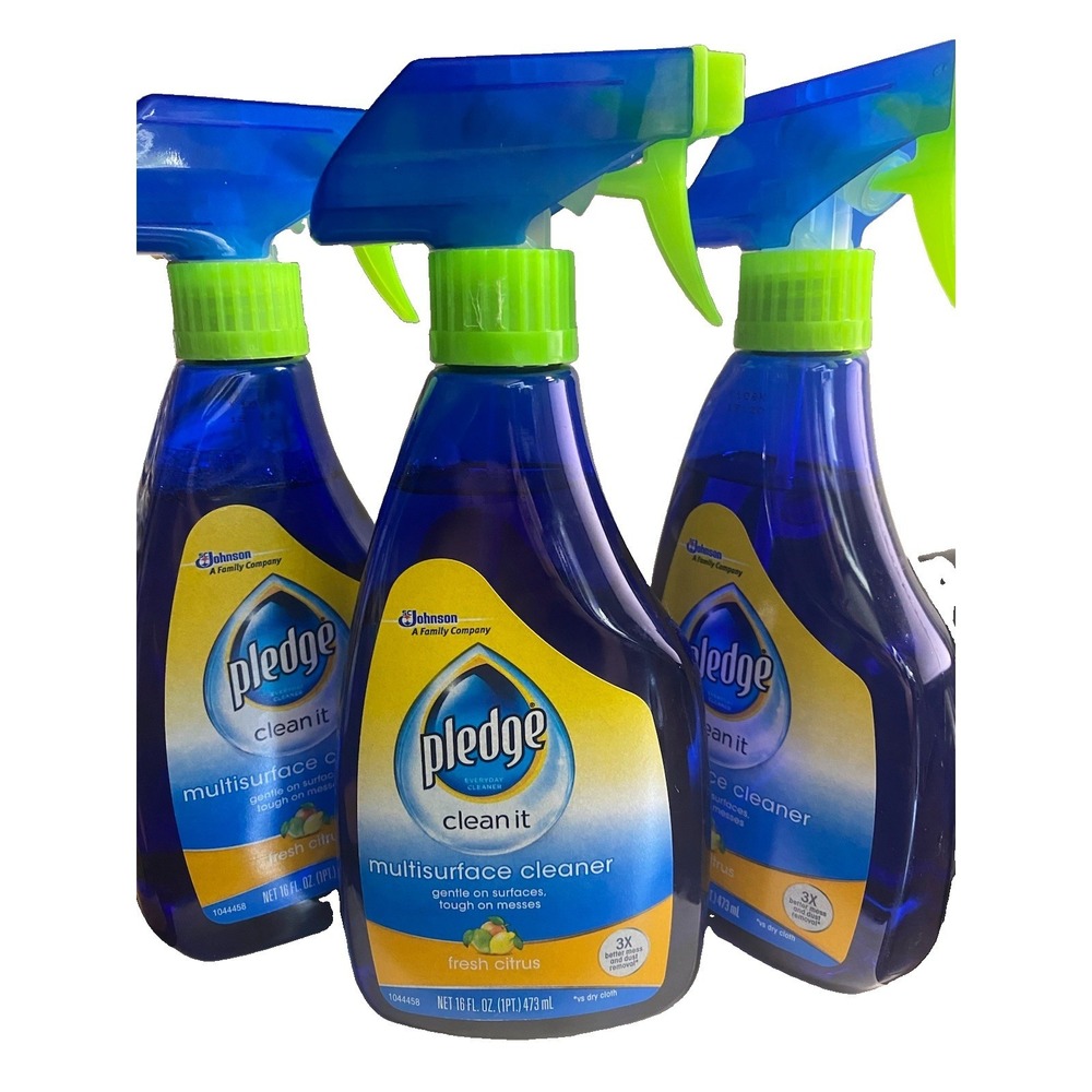3 Lot PLEDGE Multi-Surface CLEAN IT Fresh Citrus 16 Oz DISCONTINUED